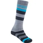 SENSOR SLOPE MERINO - Vysoké Merino Ponožky Barva: šedá/černá/tyrkys, Velikost: 39-42