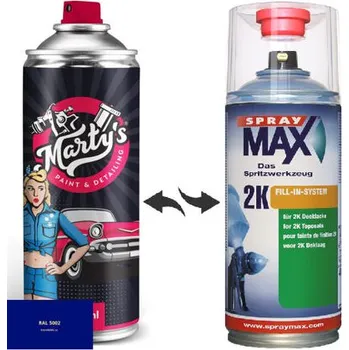 Barva ve spreji Barva ve spreji RAL 5002 stupeň lesku Pololesk kvalita laku 1K Akrylátový lak