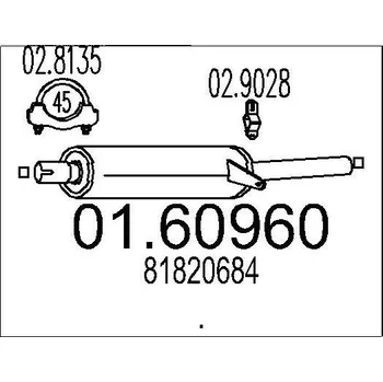 Tlumič výfuku Zadní tlumič výfuku MTS 01.60960