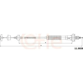 Spojkové lanko Tažné lanko, ovládání spojky COFLE 92.11.3028