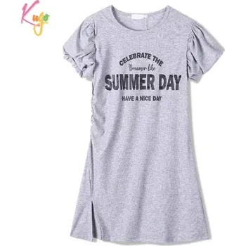 Dívčí šaty Dívčí šaty Kugo WK0927 šedé