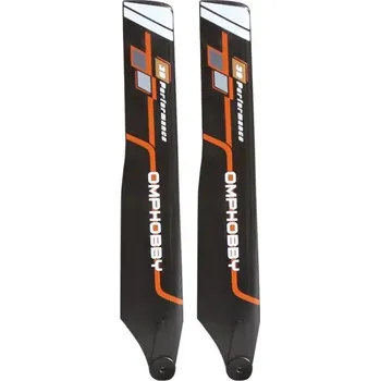 RC model vrtulníku OMP hlavní listy M1 EVO 125 mm (tvrdé) -Charm Orange