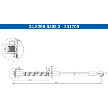 Brzdový systém Brzdová hadice ATE 24.5298-0493.3