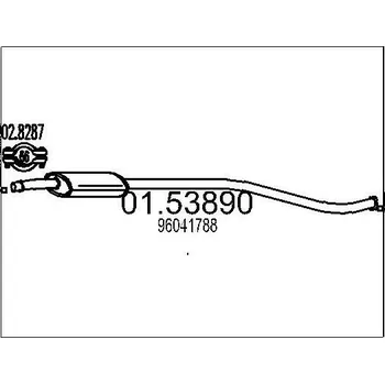 Tlumič výfuku Střední tlumič výfuku MTS 01.53890