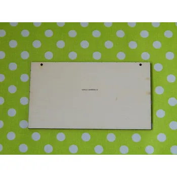 Stavební deska Dřevěný výřez z překližky, cedulka-OBDELNÍK II., 10,5x6cm, 1ks