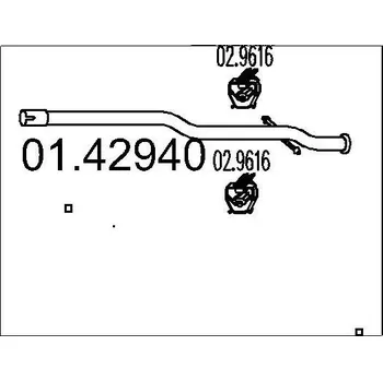 Výfuková trubka Výfuková trubka MTS 01.42940