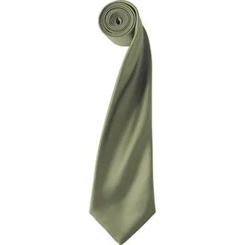 Kravata Premier Workwear Pánská saténová kravata PR750 Olive -ca. Pantone 378 144 x 8,5 cm