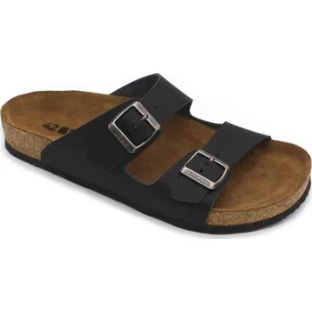 Dámská zdravotní obuv Leon 4010 Dámské zdravotní korkové pantofle- Černá matná Velikost: 40