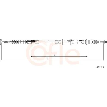 Lanko parkovací brzdy Tažné lanko, parkovací brzda COFLE 461.12