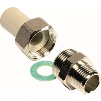 Vodovodní potrubí Wavin EKOPLASTIK PPR šroubení 20mm, 1/2", vnější, svařovací, voda, PP-R