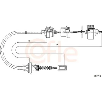 Auto-moto Tažné lanko, ovládání spojky COFLE 1172.3