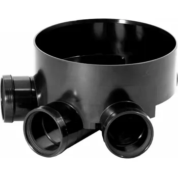 Kanalizační potrubí Dno šachtové přímé, odbočka vpravo a vlevo Osma RV-Systém RVD-PPL, DN 425 X 250, černé