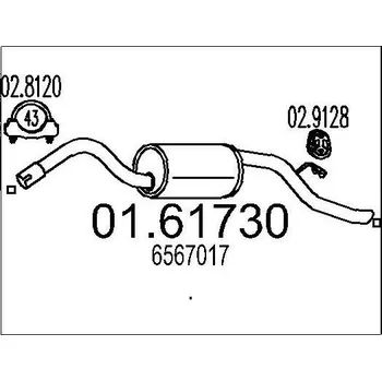 Tlumič výfuku Zadní tlumič výfuku MTS 01.61730