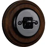 Elhard KV5205BD Keramik vyp. č.5 - kulatý, páčka, černý/ tm. dřevo - komplet