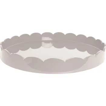 Addison Ross Lakovaný servírovací podnos s vlnitým okrajem, Ø 50,5 cm, cappuccino TR7301