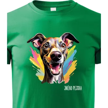 Chlapecké tričko Dětské tričko Italský chrtík, Barva Zelená, Velikost 110 cm/4 roky, Canvas Dětské tričko 2559