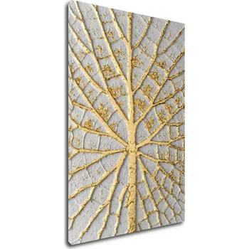 Obraz Impresi Obraz Zlatý list na bílém pozadí - 40 x 60 cm