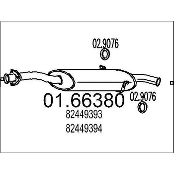 Tlumič výfuku Zadní tlumič výfuku MTS 01.66380