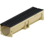 Odvodňovací žlab 50 cm litinový můstkový rošt B125 béžový