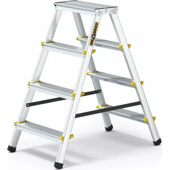 Žebřík Hliníkové štafle 2x4 stupně oboustranné DRABEST DD4 PRO