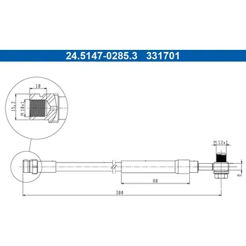 Brzdová hadice Brzdová hadice ATE 24.5147-0285.3