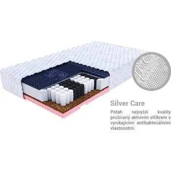 Matrace Wilsondo Taštičková zdravotní matrace s kokosem Gina 80x200 Potah: Silver Care (příplatkový potah)