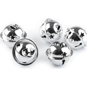 Vánoční dekorace Rolničky Ø30 mm - stříbrná (200 ks)