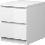 Noční stolek Simpl 230 bílý lesk