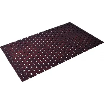 Koupelnová předložka Bambusová koupelnová podložka 50x80 cm tmavě hnědá