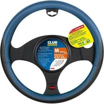 Potah volantu CLUB PREMIUM modrý, 37-39 cm