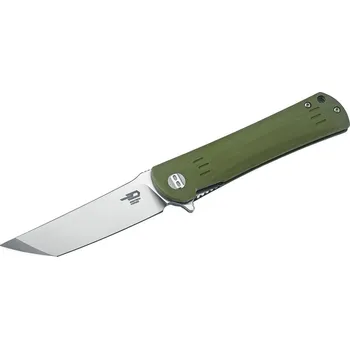 kapesní nůž Bestech KENDO D2, stone wash+satin, Army Green G10 BG06B-1