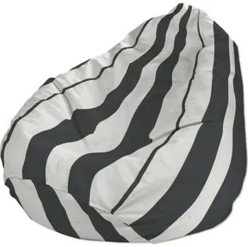 Sedací pytel Sedací vak s volbou látky - 3 velikosti, pruhy černo-bílé, Ø80 x 115 cm, Aria