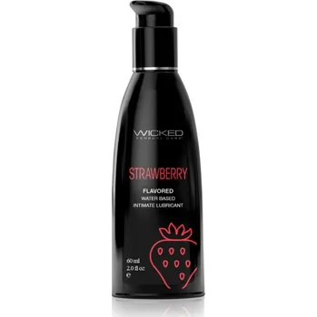 Lubrikační gel Wicked Aqua Flavored lubrikační gel s příchutí Strawberry 60 ml