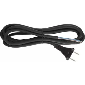 elektrický kabel Přívodní kabel FLEXO H05VV-F 2x1,0C s kontur vidlicí 10m černá PVC