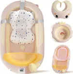 Dětská vanička PupyHou + příslušenství 7 dílů - růžová
