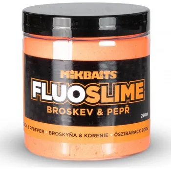Návnadové aroma Mikbaits Fluo slime obalovací DIP 100g Příchutě: Broskev Pepř Získejte slevu -5% za registraci v e-shopu