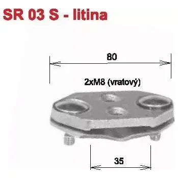 Hromosvod svorka SR 03 zemnící 2xM8 vratový