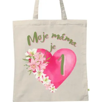 Nákupní taška BIO plátěná taška s potiskem Den matek-máma 1