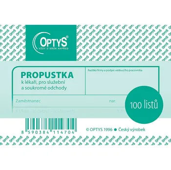 Optys 1147 propustka A7 100 listů