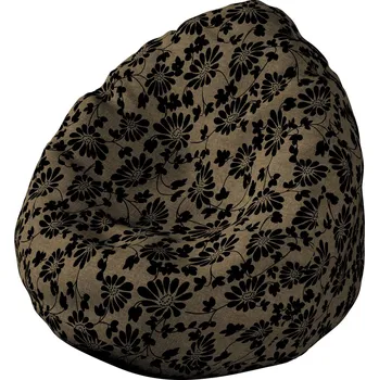 Sedací pytel Sedací vak s volbou látky - 3 velikosti, béžová a černá, Ø60 x 105 cm, Living II