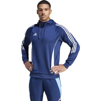 Pánská mikina Mikina s kapucí Adidas Tiro 24 Hoodie tmavě modro bílá Velikost: 3XL