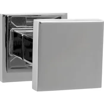 Dveřní kování MPK - MADLO - HR SQ6 bez spodní rozety, madlo pevné pravé ks OC - Chrom lesklý