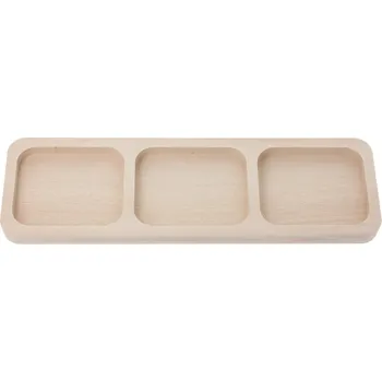 Dřevotéka - Dřevěný tác - 3 místa Dřevěný tác - 3 místa