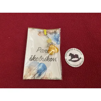 HandMade by VeJa Dárková karta - Panu školníkovi s přívěškem