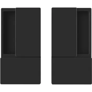 Nábytkové kování AGB - Mušle WAVE na otočné dveře bez otvoru Povrch: BS - černá mat