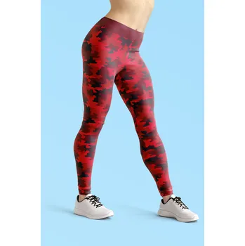 Dámské legíny UTOPY Termo Dámské sportovní legíny Art of Camo Red Velikost: S