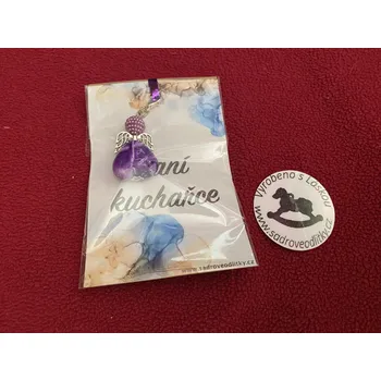 HandMade by VeJa Dárková karta - Paní kuchařce s přívěškem