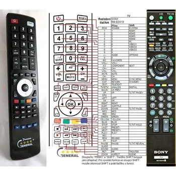 SONY RM-ED018 - kompatibilní značkový dálkový ovladač General