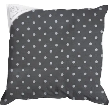 Povlečení Eva Kiedroňová Povlak - Polštář - 30x30 - Malý - Šedý s bílými puntíky