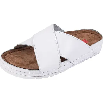 Dámská zdravotní obuv Buxa Dámské kožené pantofle BZ116 - bílá Velikost: 40